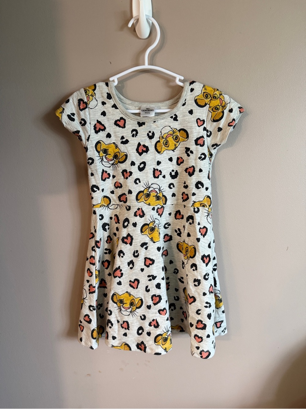 Disney White Simba & Leopard Heart Casual Dress